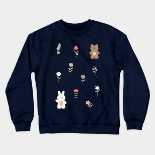 Cute Bear and Bunny Crewneck Sweatshirt